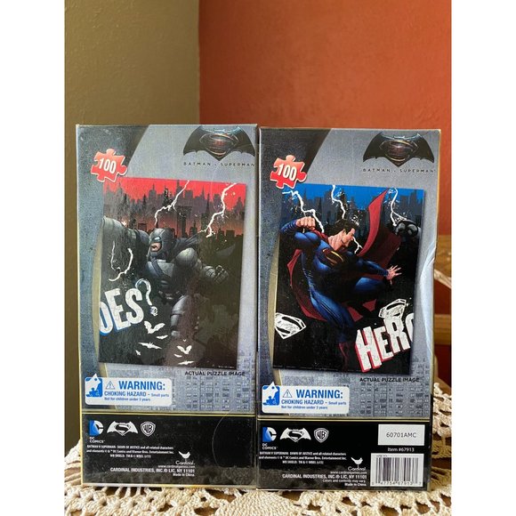 BATMAN V SUPERMAN PUZZLE - 2 Puzzles - NEW - Ultra Foil - 100 Pcs. Each - 15x11 - Picture 7 of 9